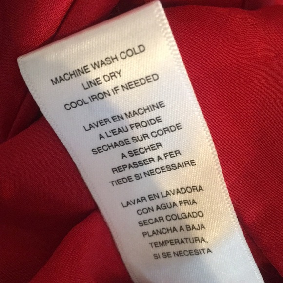 Michael Kors Red Ruffle Blouse - Picture 6 of 7